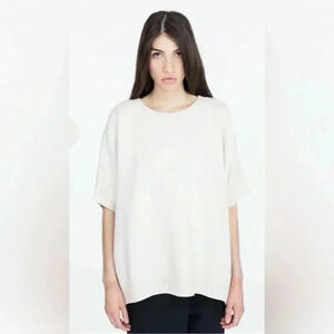 Emerson Fry Sweater Womens Size Medium  Short Sleeve Pullover Virgin Wool